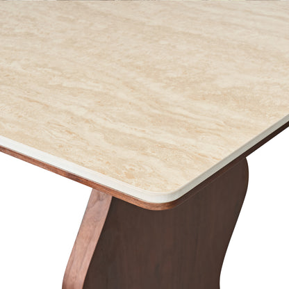 Close-up of a table corner and leg on a white background