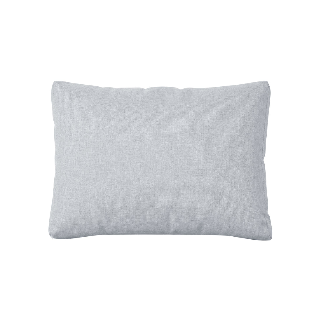 Light gray rectangular pillow on white background