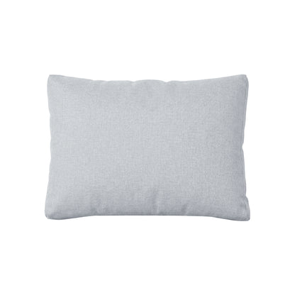 Light gray rectangular pillow on white background