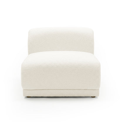 Armless lounge chair on white background