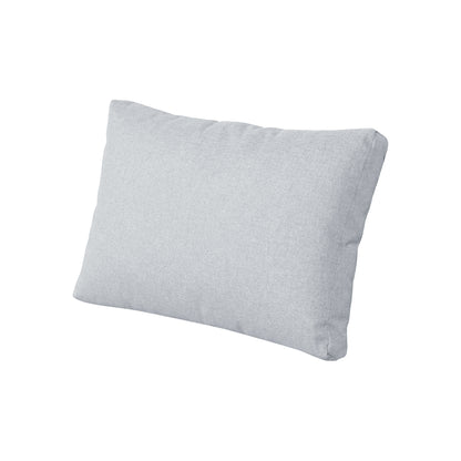 Light gray rectangular pillow on white background