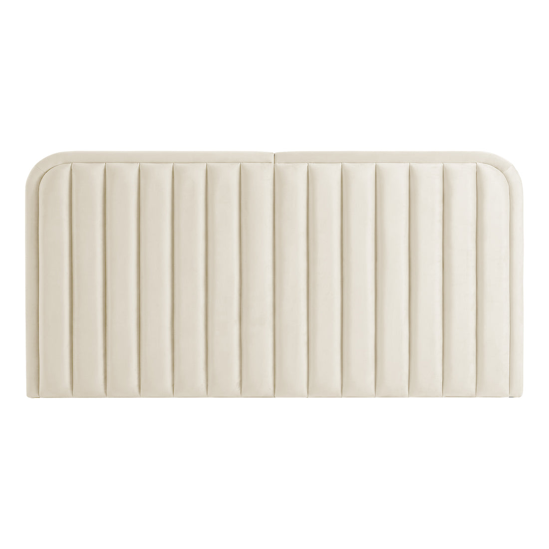 Contemporary upholstered headboard against a white background