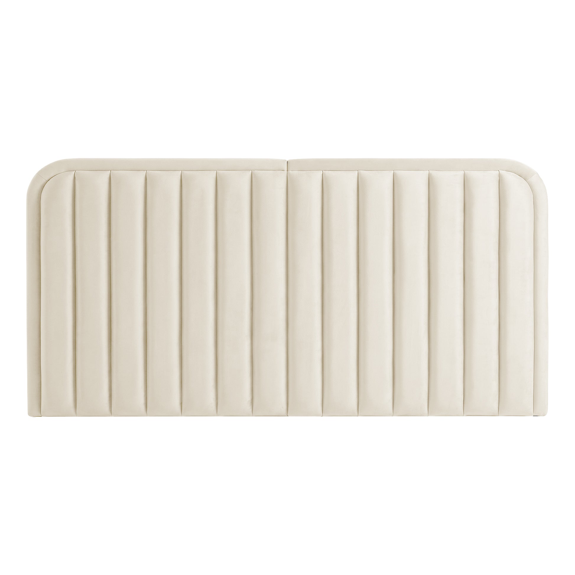 Contemporary upholstered headboard against a white background