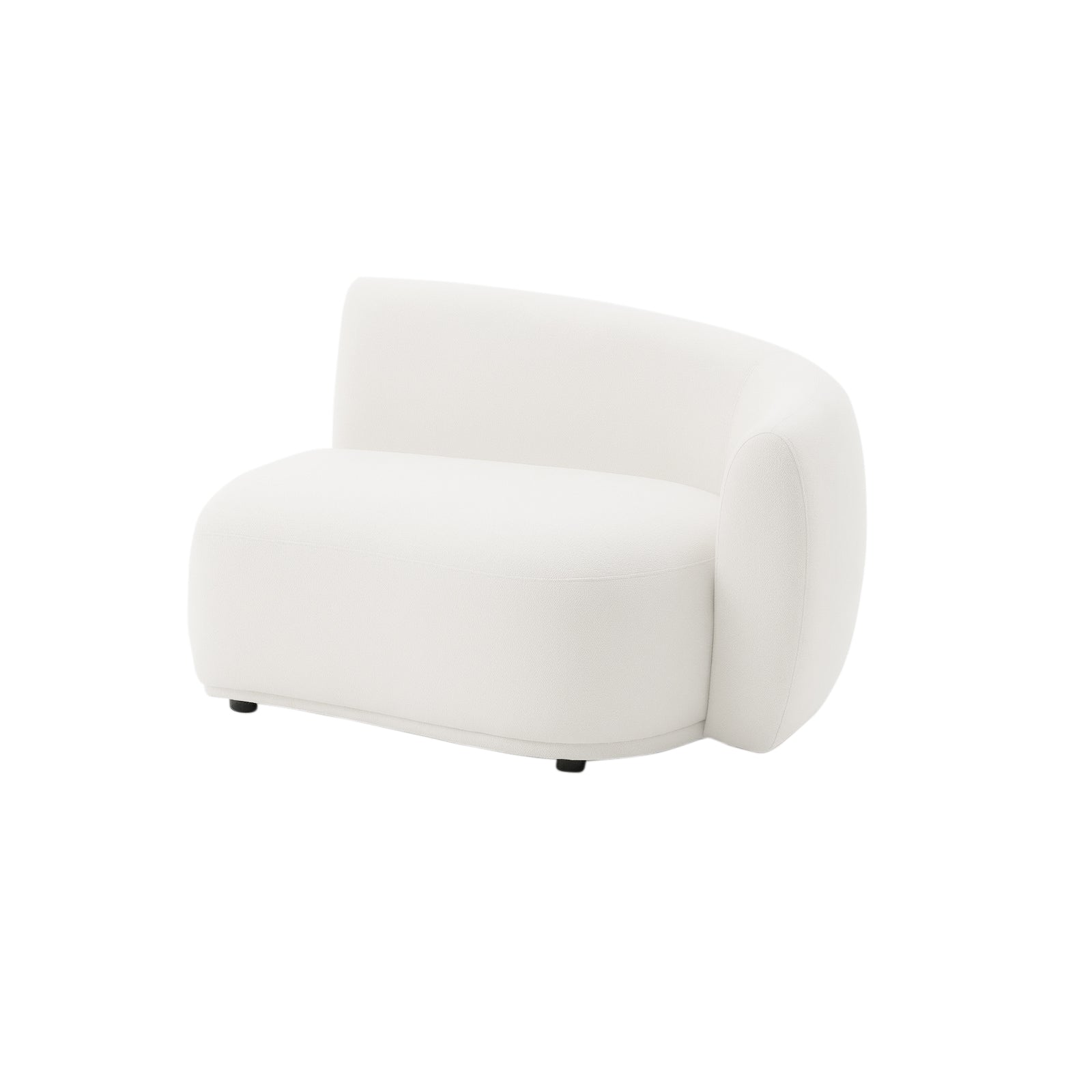 White minimalist armchair on white background