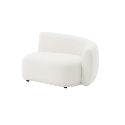 White minimalist armchair on white background
