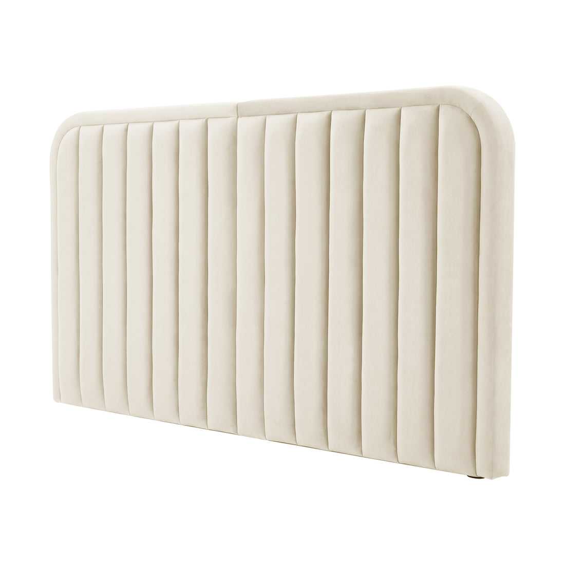 Upholstered headboard front view on white background