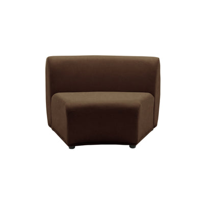 Brown corner chair on white background