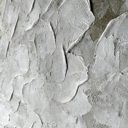 Luma Framed Canvas Wall Art 105 x 105cm in White features a textured plaster-like surface with visible swipe marks, creating a tactile and artistic focal point for any indoor space.