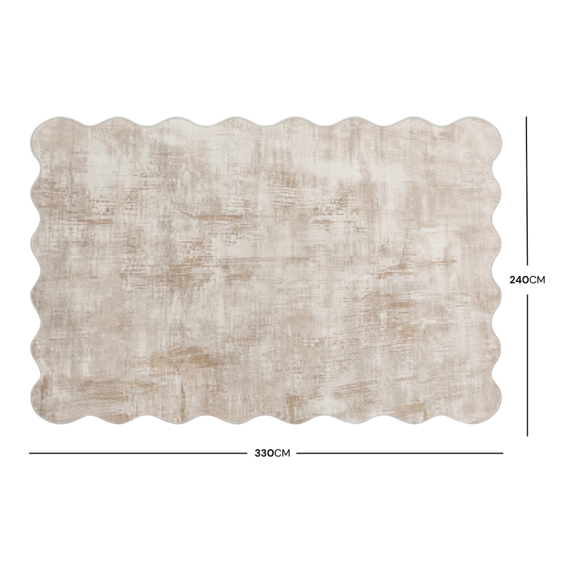 Full rug with 240 by 330 centimeter dimensions displayed on a white background