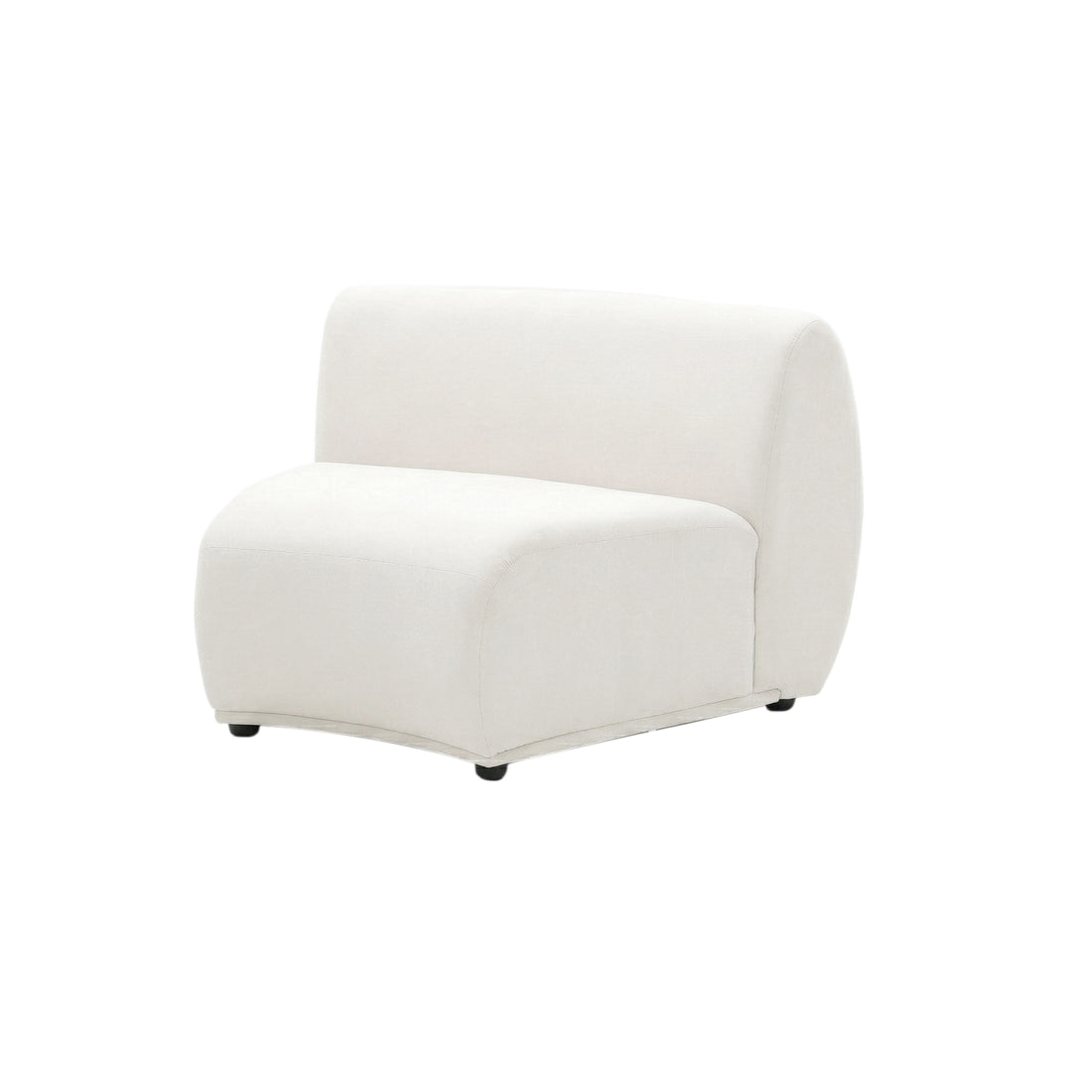 Modern armless lounge chair on white background