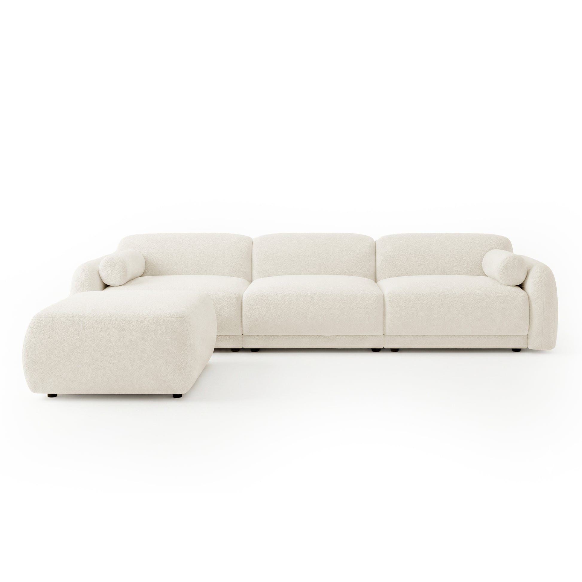 L-shaped sectional sofa on white background