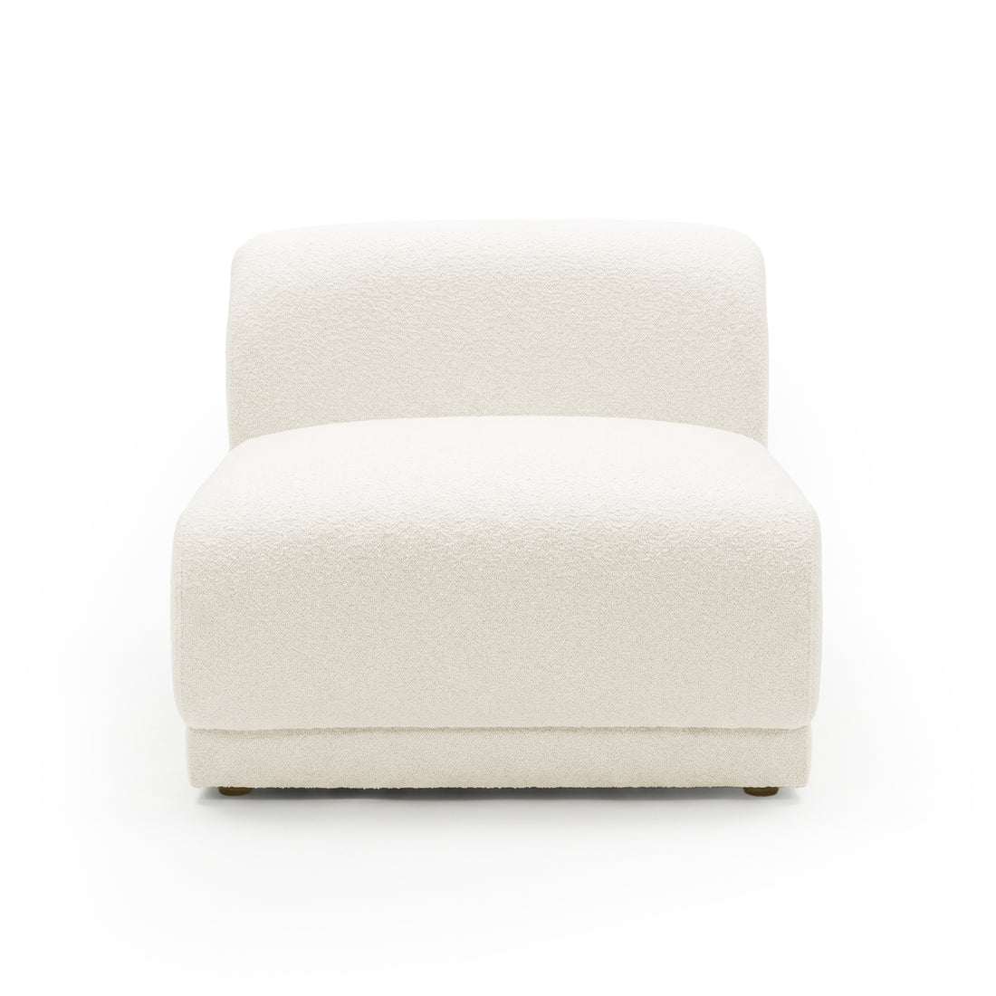 Armless lounge chair on white background