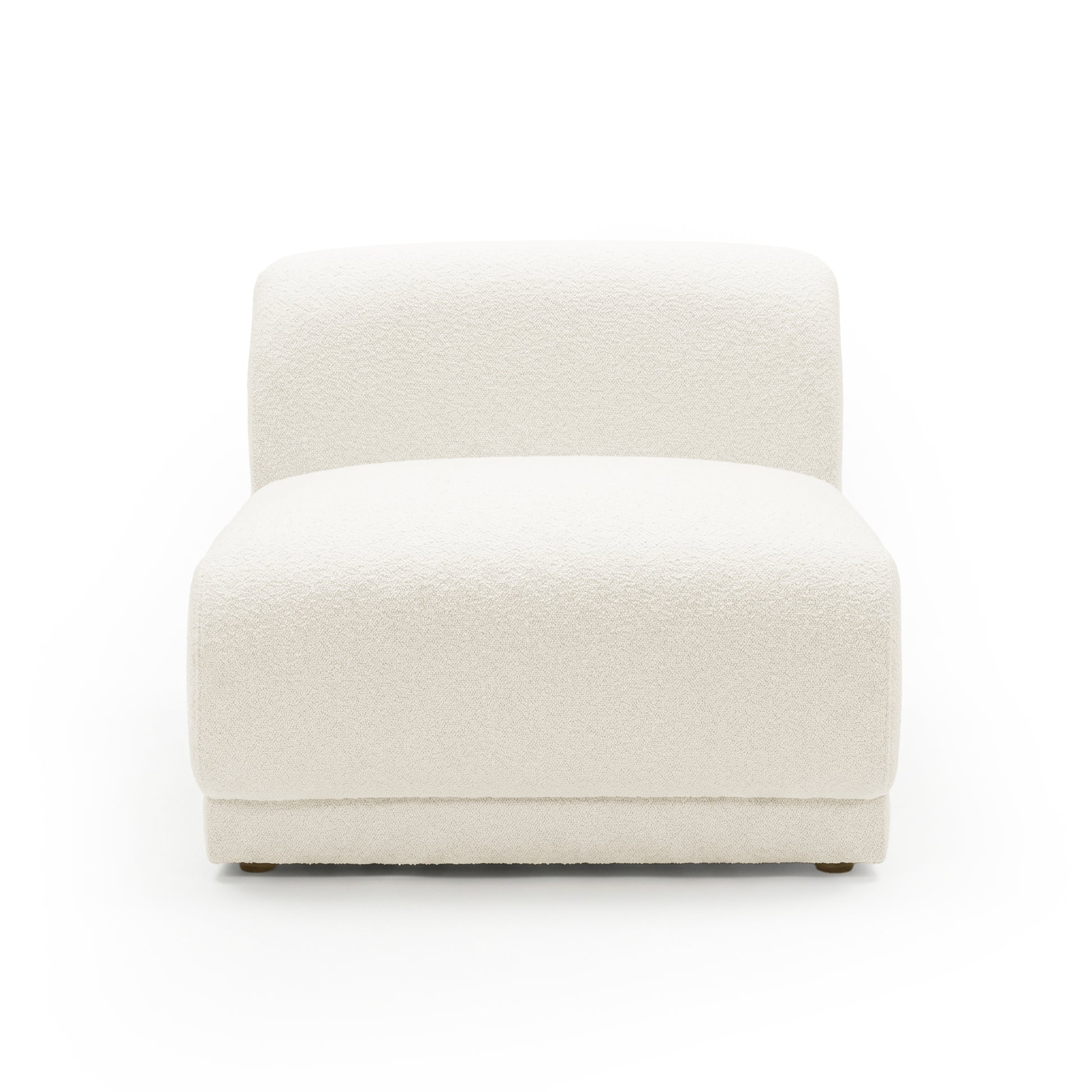 Armless lounge chair on white background
