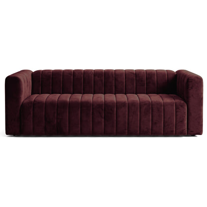 Full Dark Merlot sofa isolated on a white background