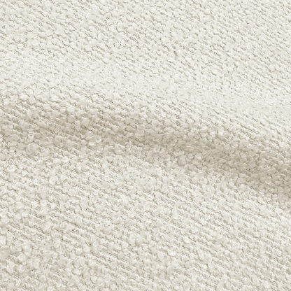 Close-up of cream textured upholstery fabric