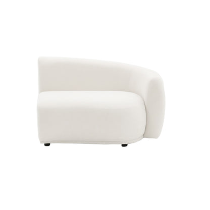 Armless sectional sofa corner seat on white background