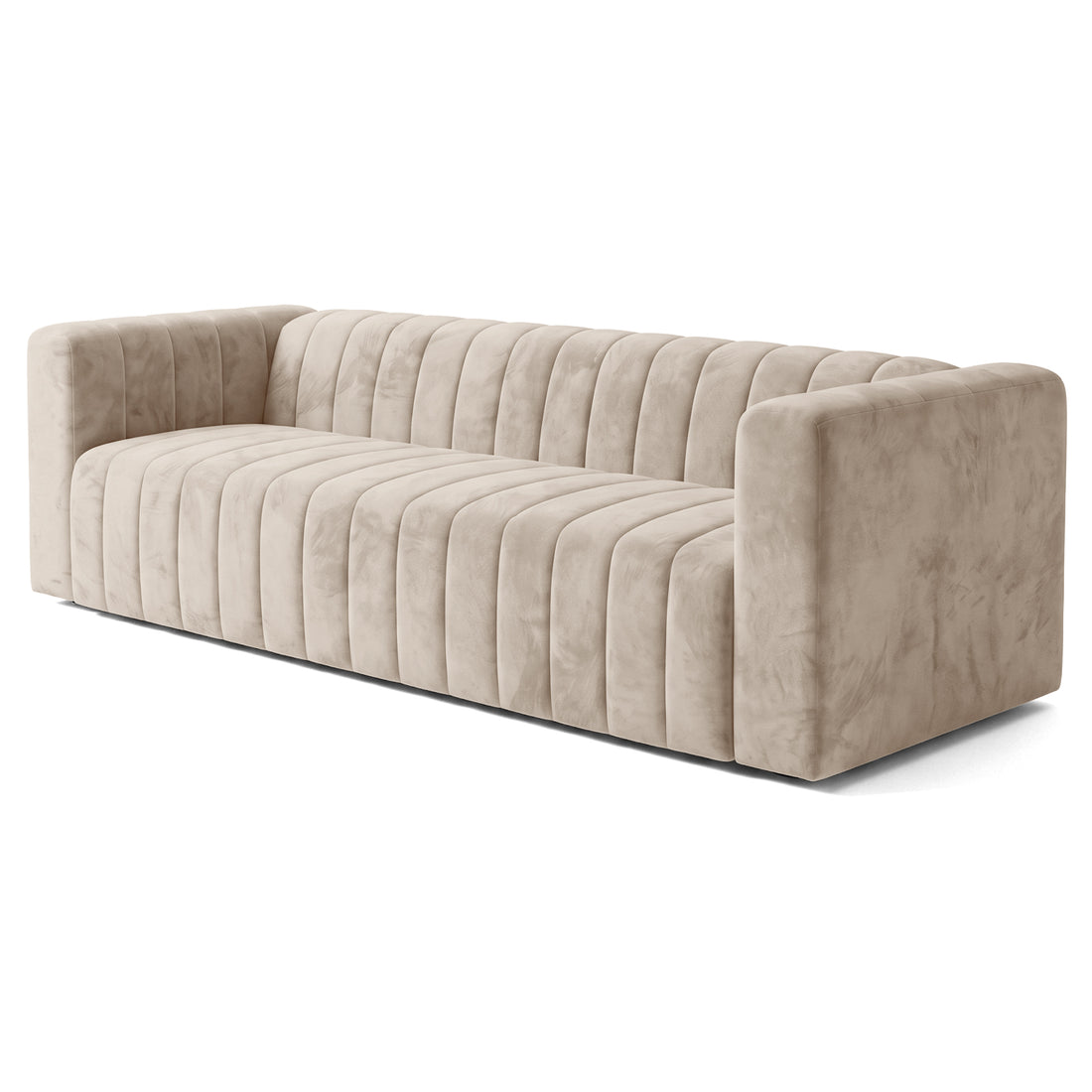 Beige modern sofa isolated on a white background