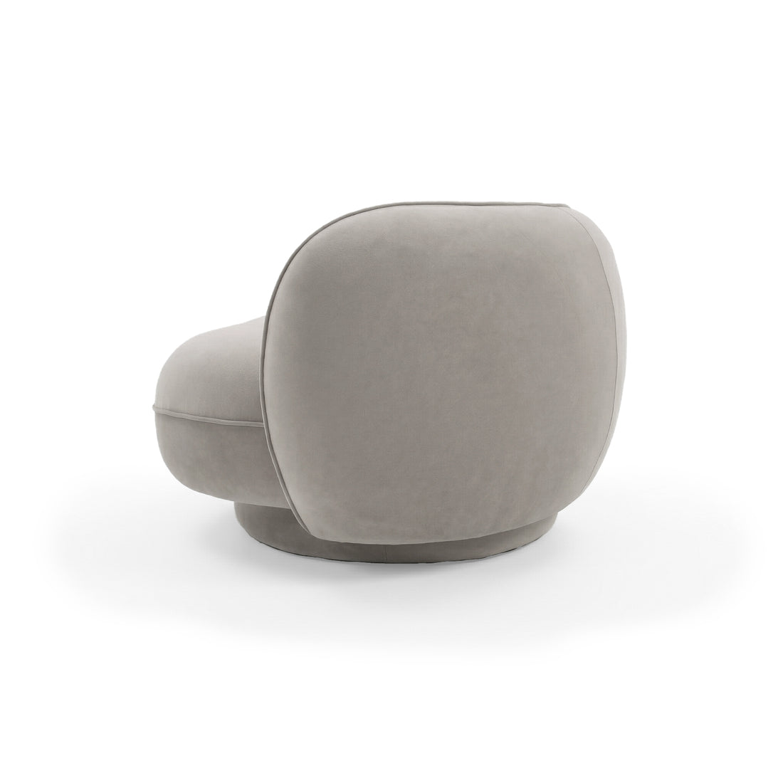 Modern upholstered accent chair on white background