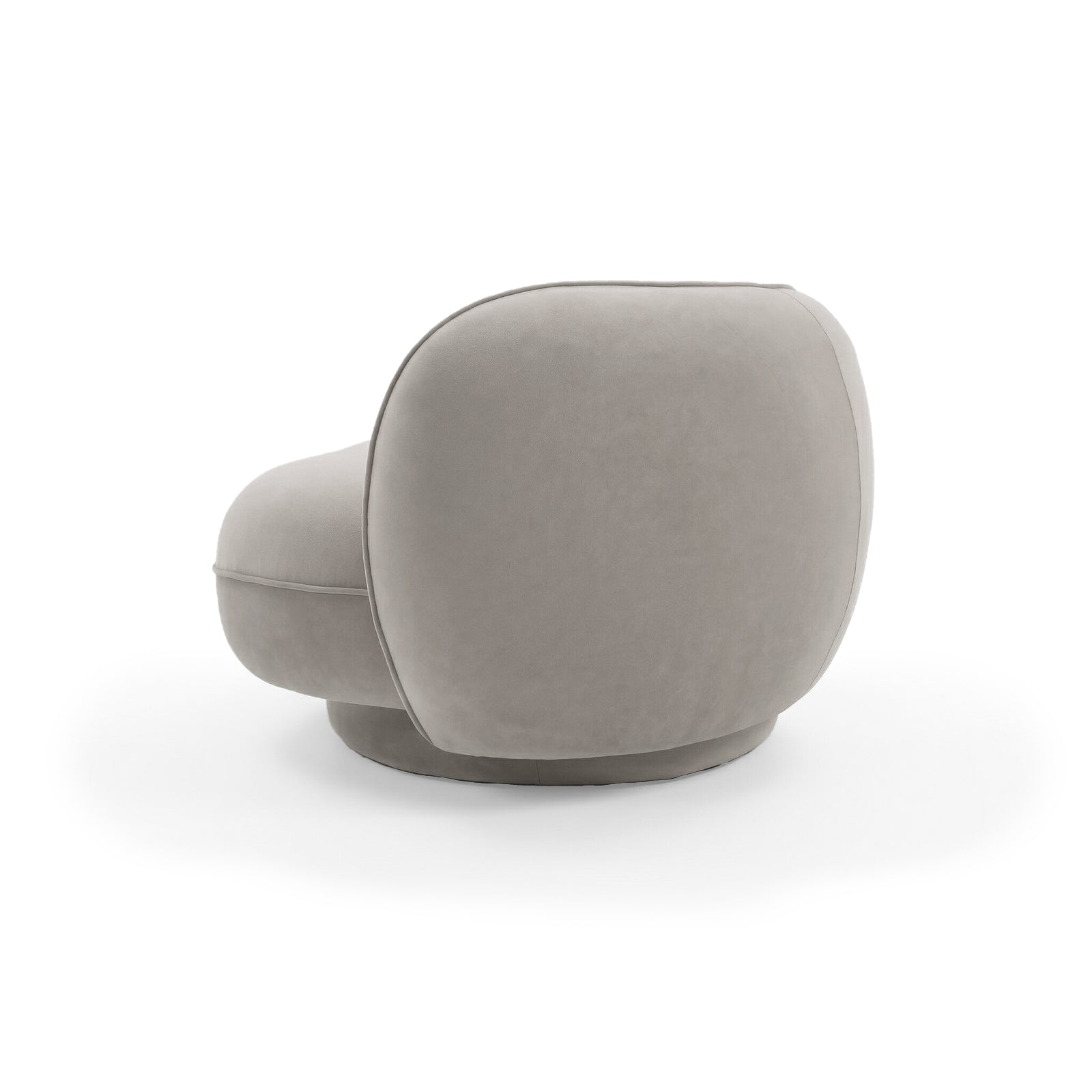Modern upholstered accent chair on white background