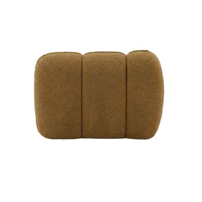 Three-section brown cushion on white background