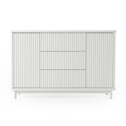 White contemporary sideboard on white background