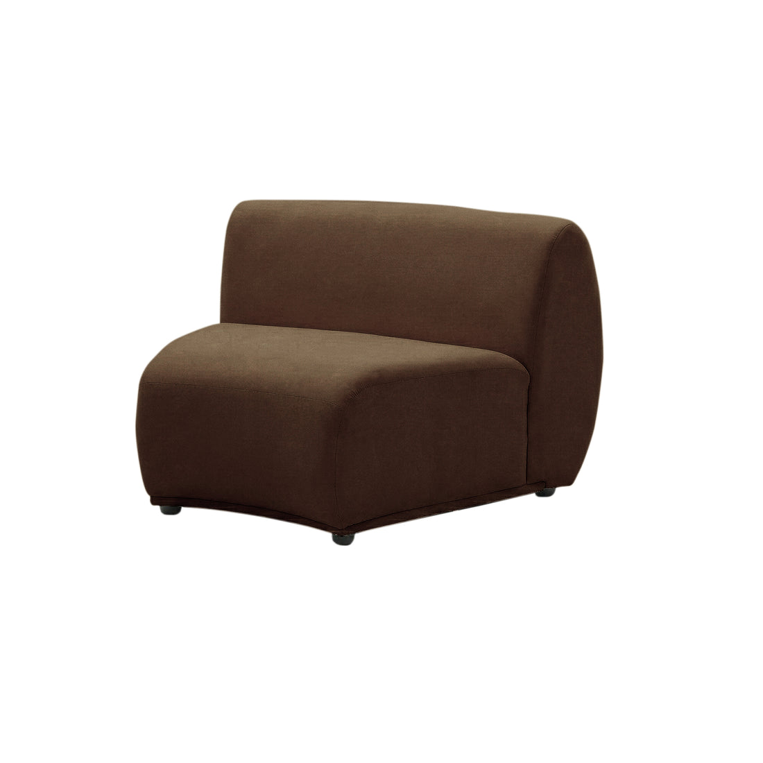 Armless lounge chair on white background