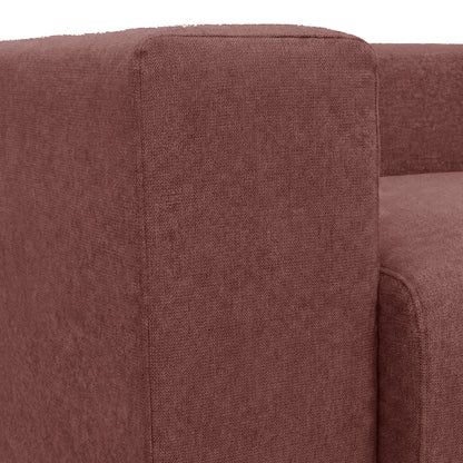 Close-up of sofa armrest on white background