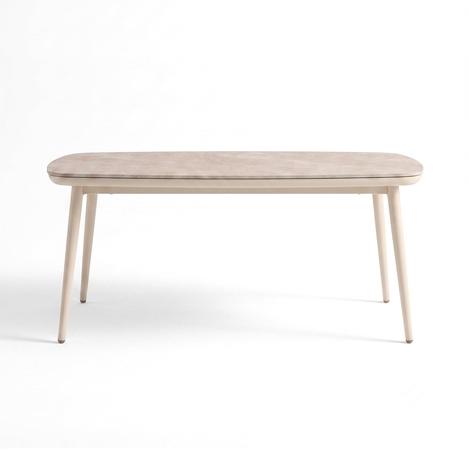 Modern rectangular table on a white background