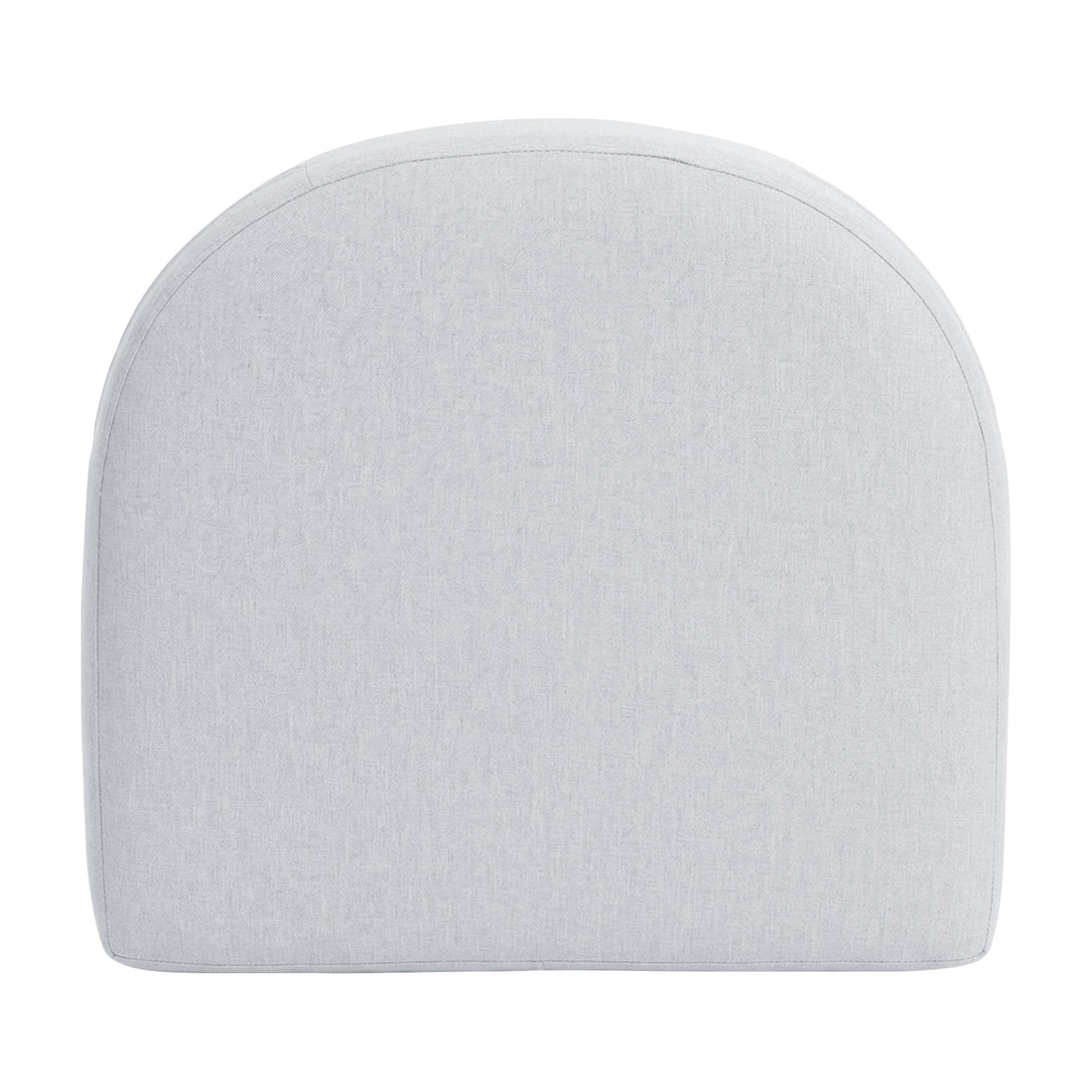 Light gray rounded-rectangle cushion or backrest with visible seams on white background