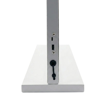 Close-up of side view showing device ports and lock on white background