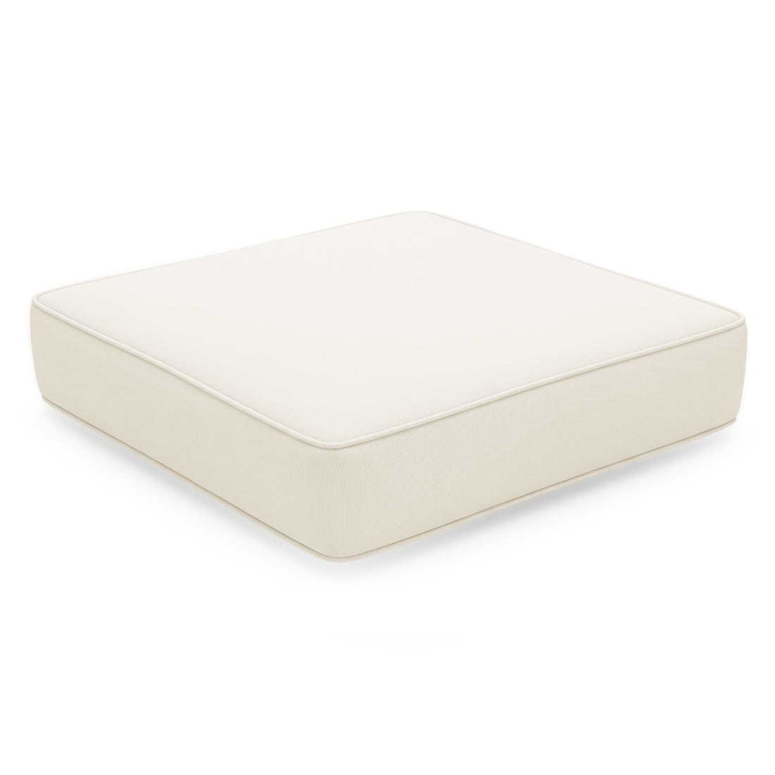 Close-up of the Vernon Outdoor Cushion Covers Set of 5 in Cream White, showcasing a cream upholstered cushion, ideal for refreshing outdoor settings with weather-ready, snug-fitting covers.