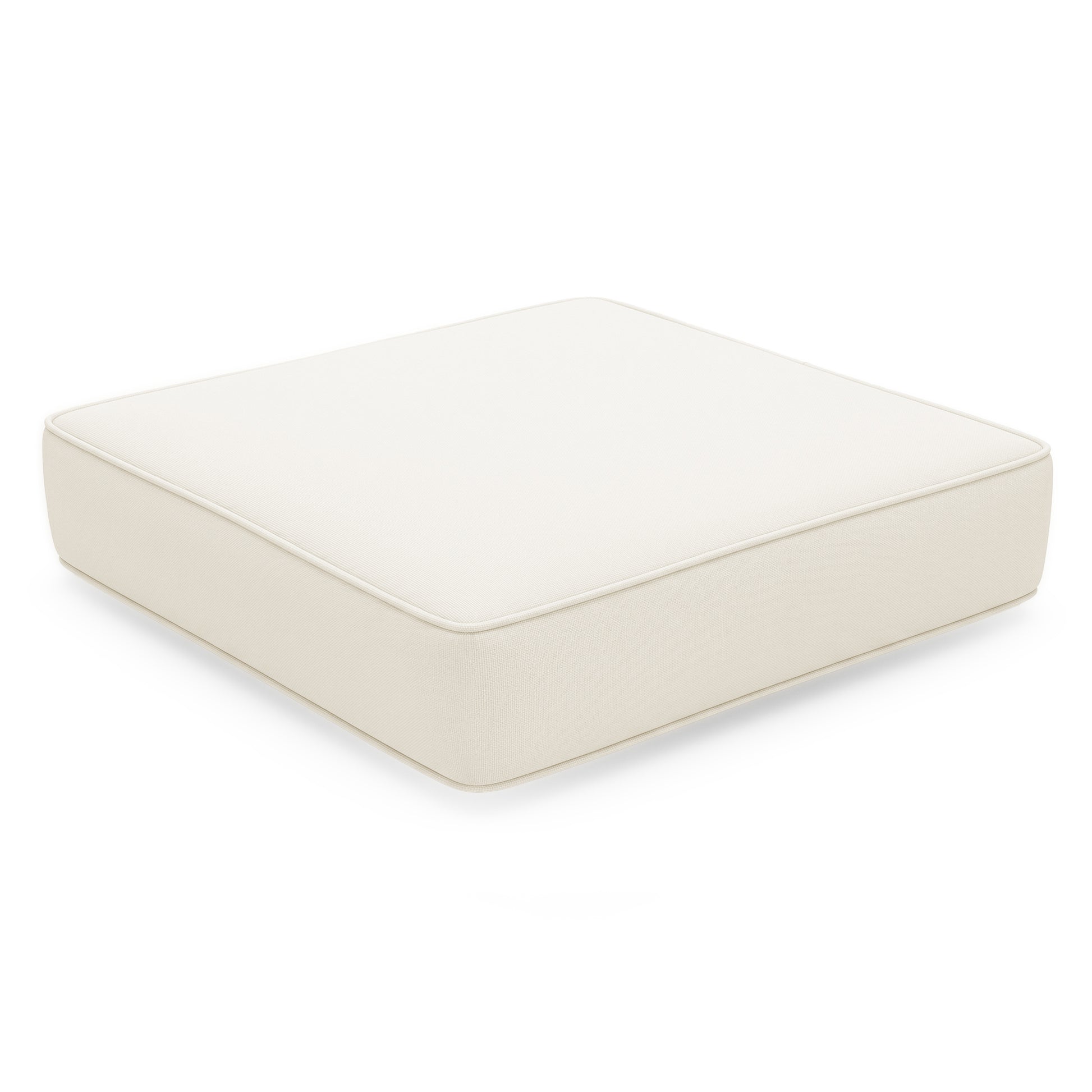 Close-up of the Vernon Outdoor Cushion Covers Set of 5 in Cream White, showcasing a cream upholstered cushion, ideal for refreshing outdoor settings with weather-ready, snug-fitting covers.