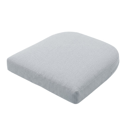 Light gray square seat cushion on white background