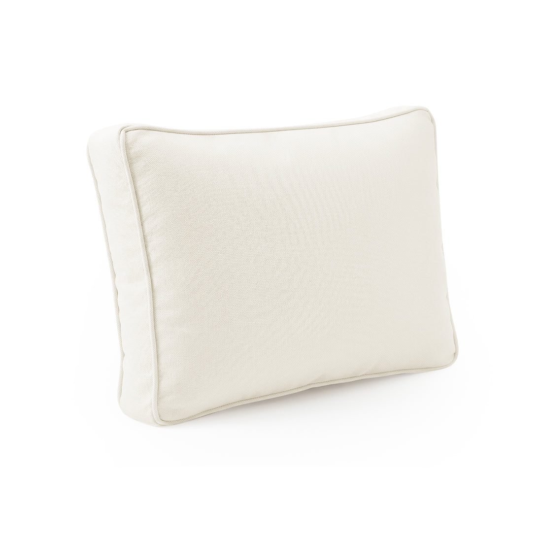 Vernon Outdoor Cushion Covers Set of 5 in Cream White, featuring light-beige fabric with piped edges and textured weave, designed for a snug fit and weather resistance on Vernon outdoor lounges.