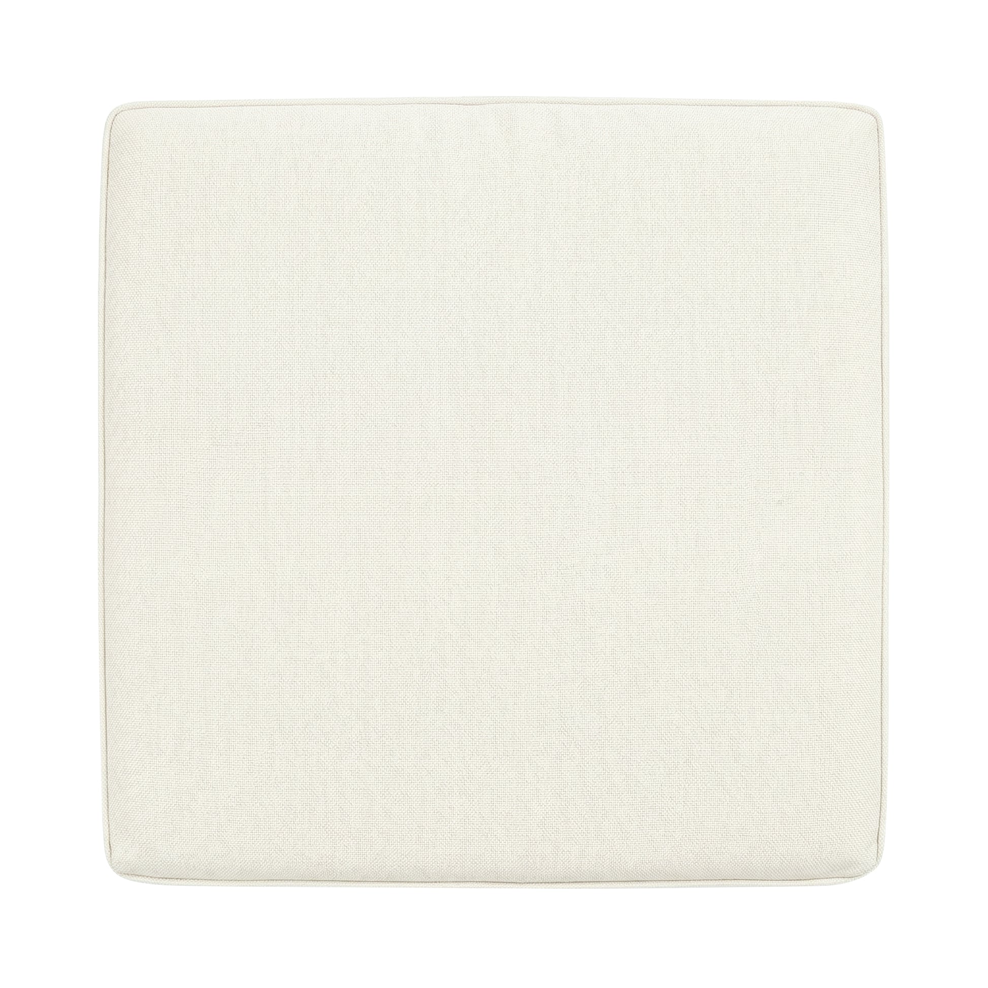 Evone Outdoor Cushion Covers in Cream White, featuring a rectangular cushion with light-cream, textured fabric and piped seams, designed to refresh outdoor settings with a coastal aesthetic.