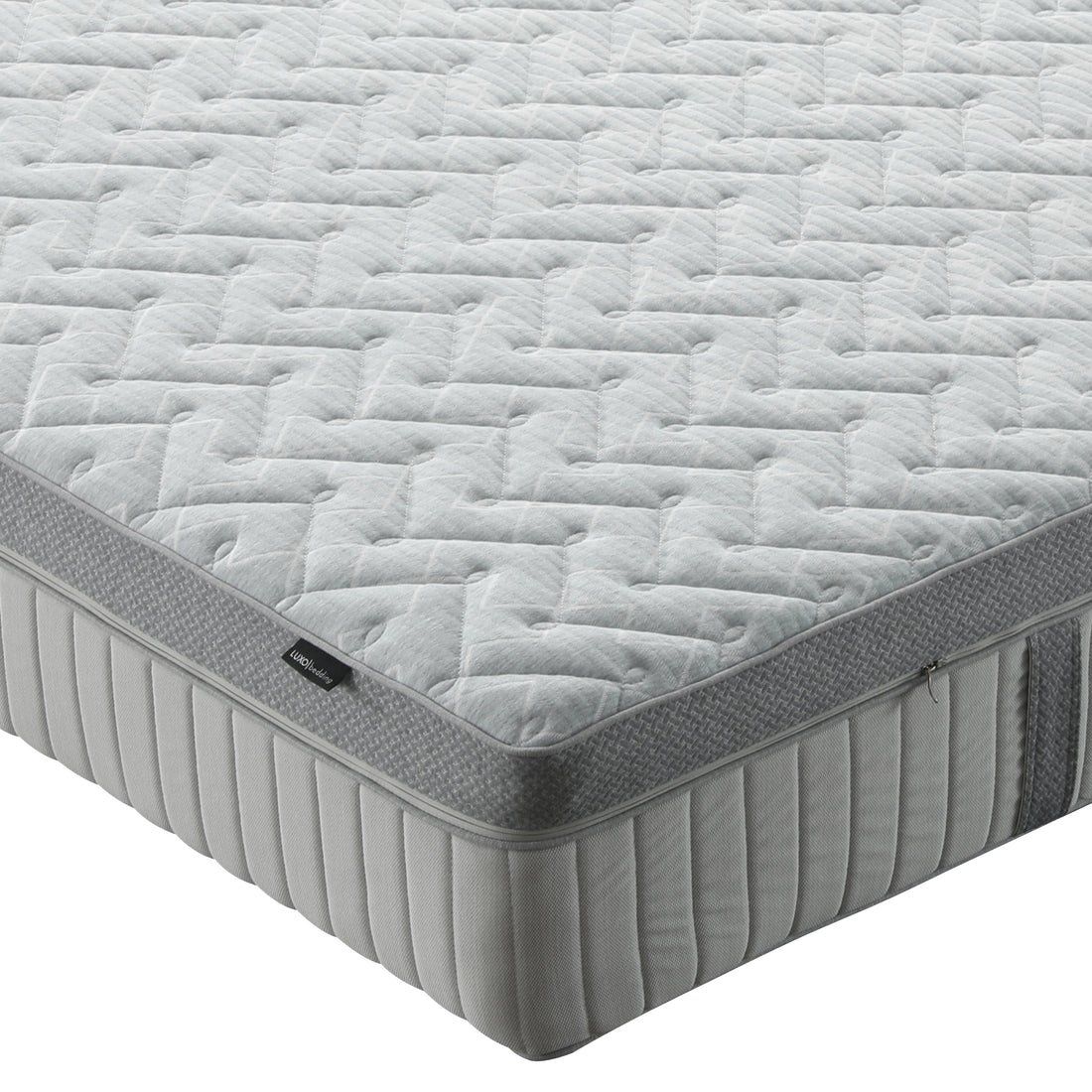Nearly full mattress shown on a white background