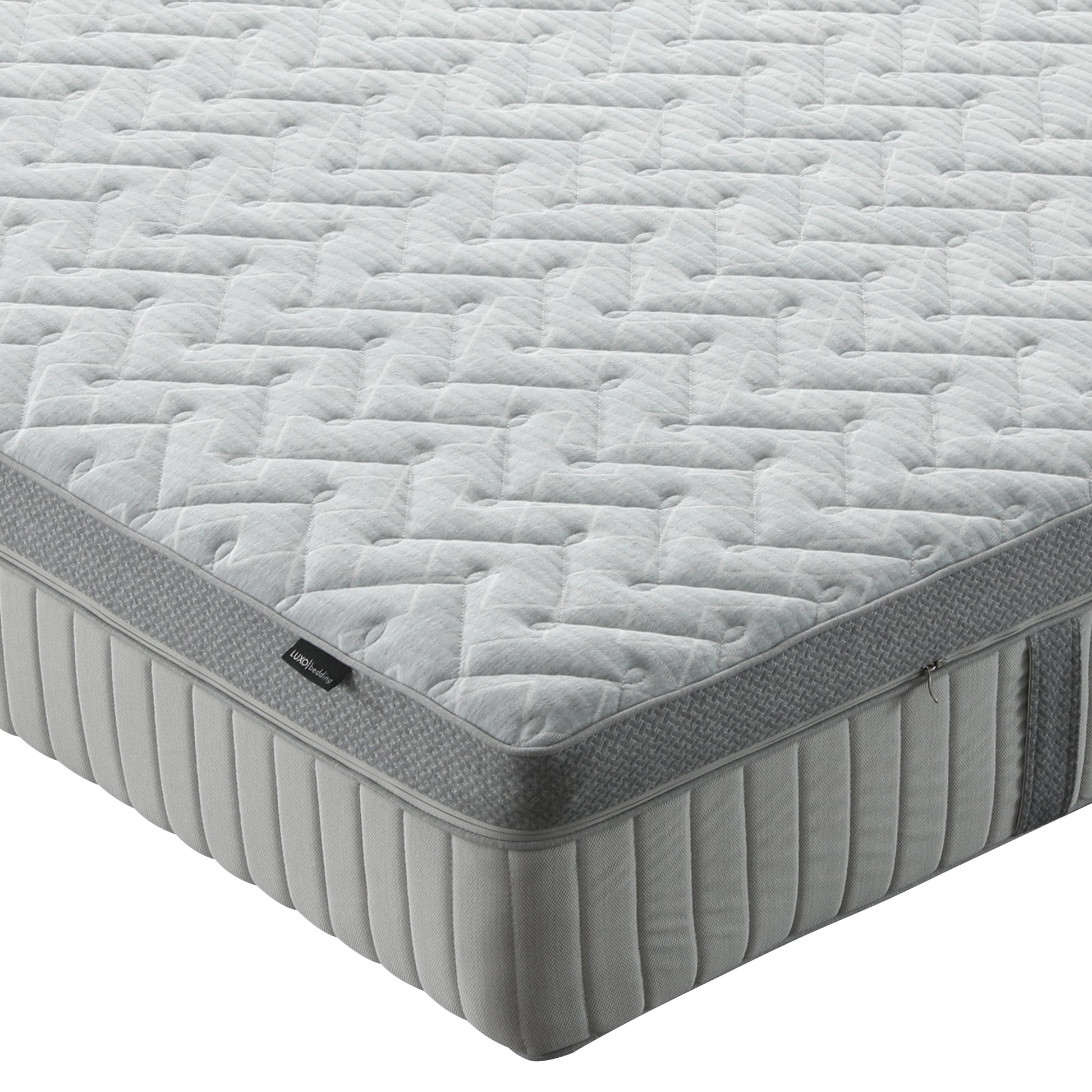 Nearly full mattress shown on a white background