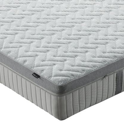 Nearly full mattress shown on a white background