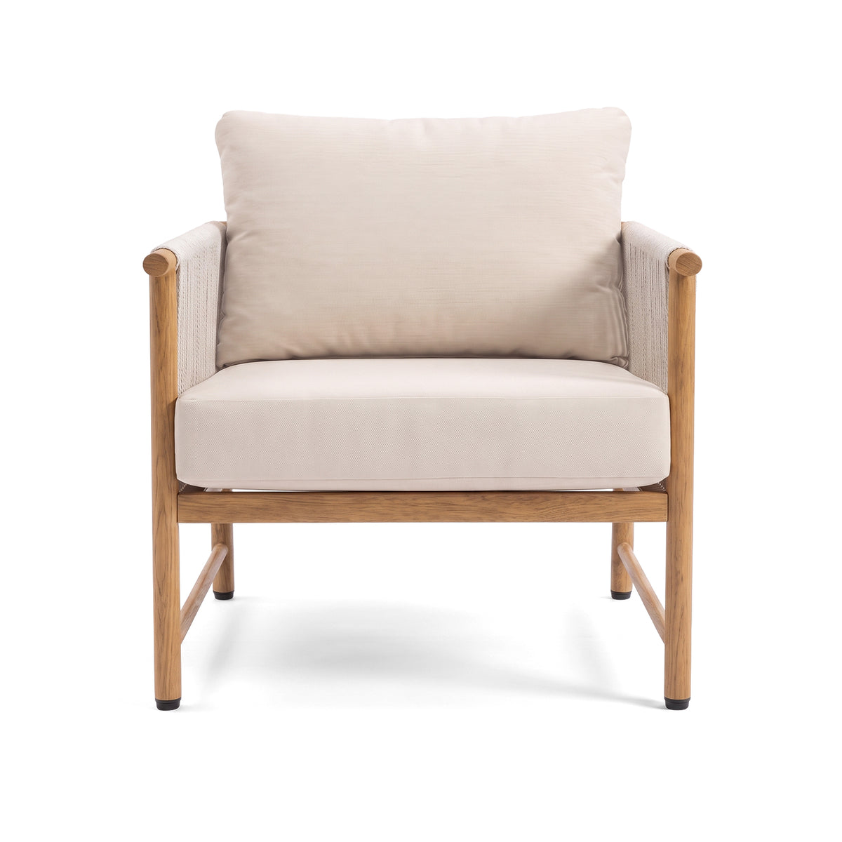 Modern armchair on white background