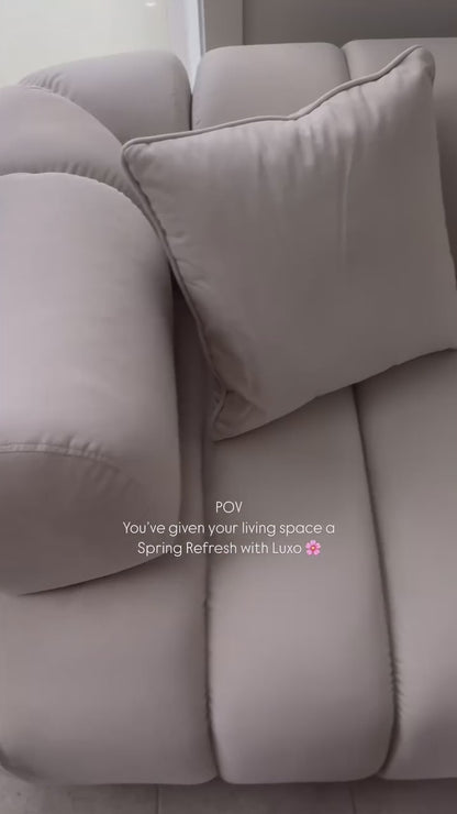 Samira Single Seater Velvet Sofa in Cream