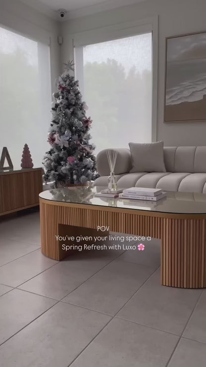 Samira Single Seater Velvet Sofa in Cream